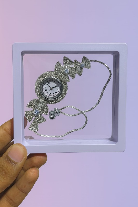 Elegant Silver Crystal Bracelet KIDS Watch - AM01028RW