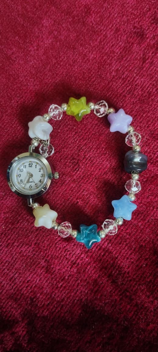 Colorful Beaded KIDS Wristwatch - AM01027RW